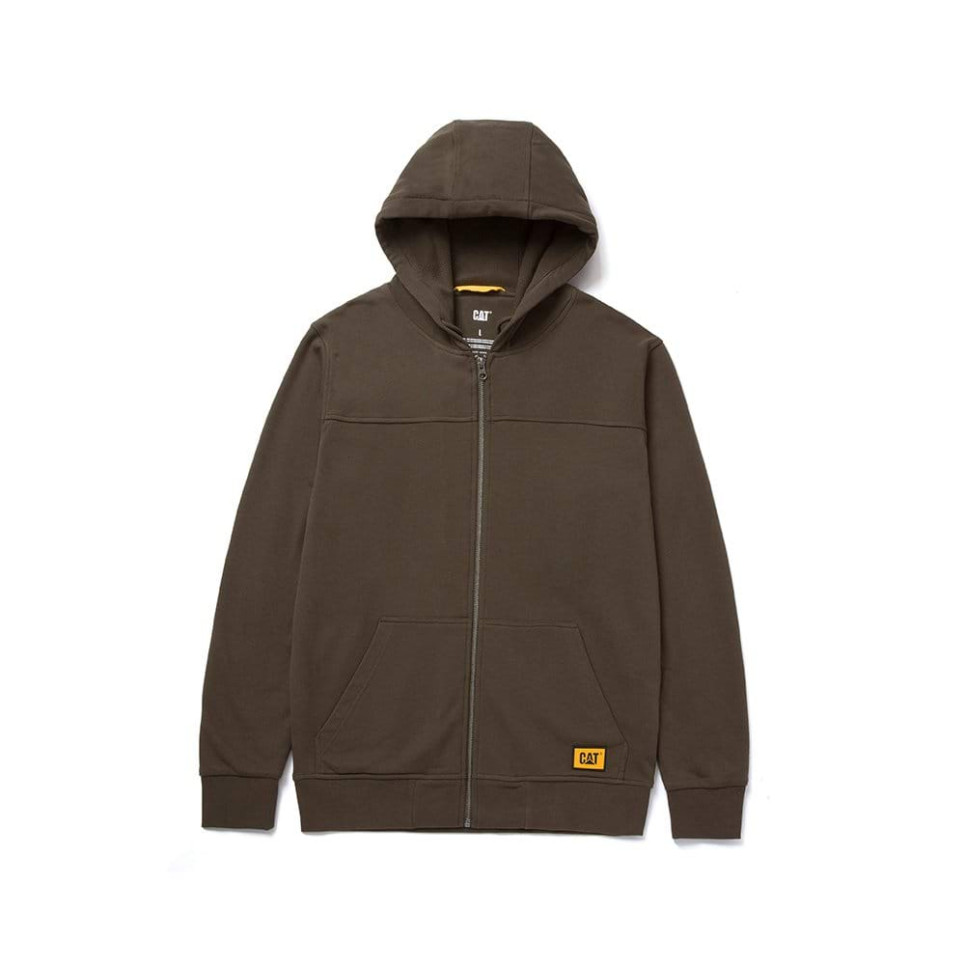 BLUZA THERMAL LINED HOODIE-BROWN-M