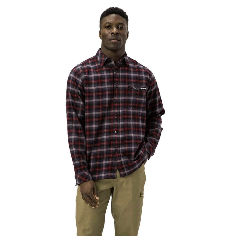 KOSZULA STRETCH FLANNEL-red-S