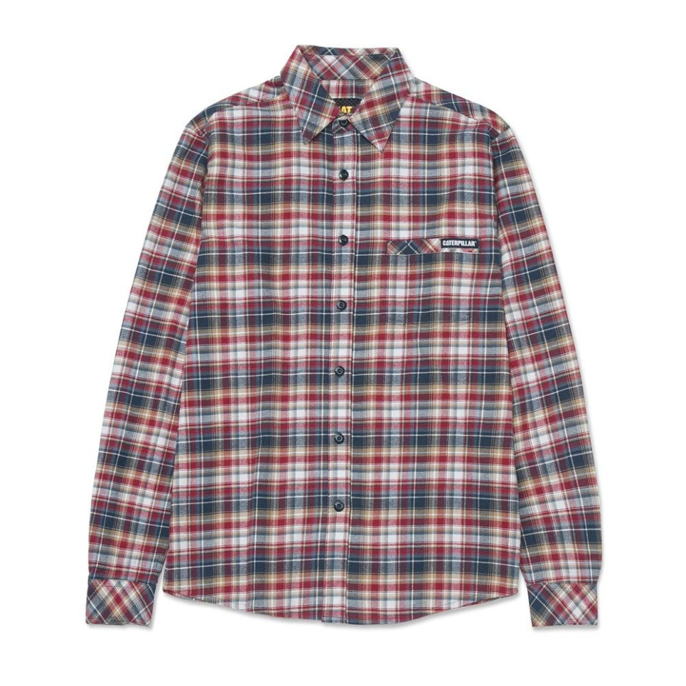 KOSZULA STRETCH FLANNEL-brown-M