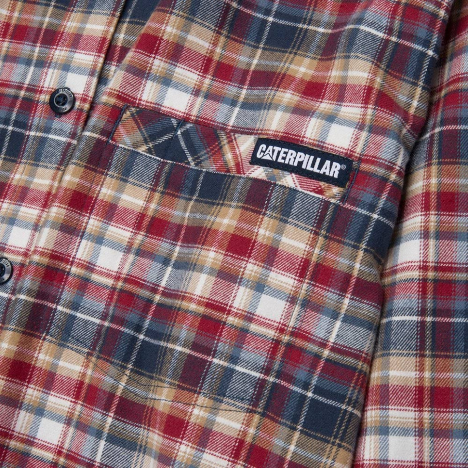 KOSZULA STRETCH FLANNEL-brown-M